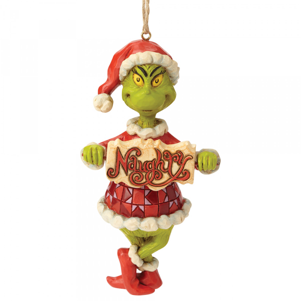 Grinch with Sign Naughty/Nice