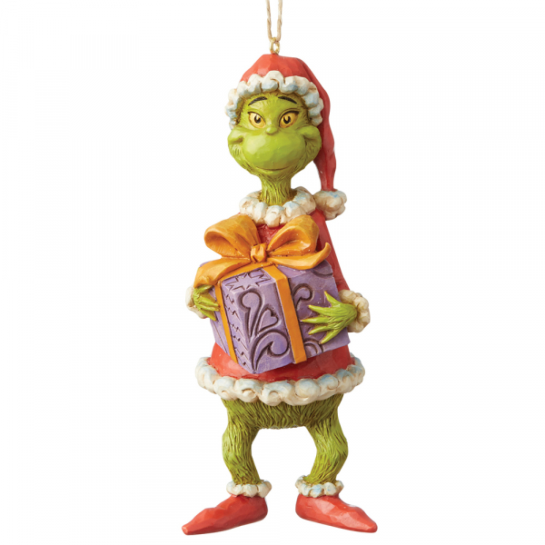 Grinch met cadeau - ornament - Klik op de afbeelding om het venster te sluiten