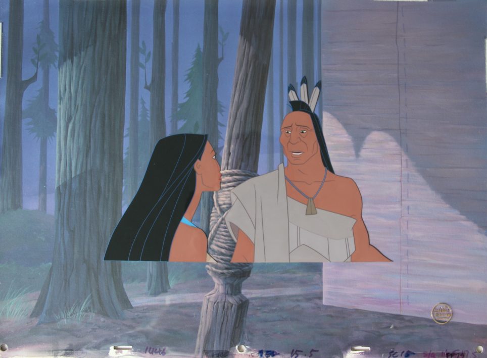 Pocahontas- Original Background with LE cel 1/1