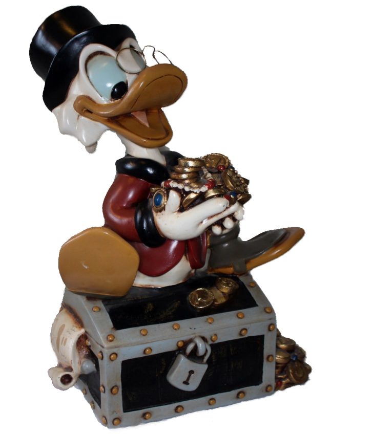 Scrooge McDuck on Money Chest - Click Image to Close