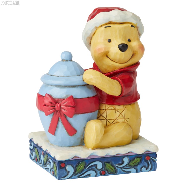 Winnie The Pooh Christmas Mini Figurine - Click Image to Close