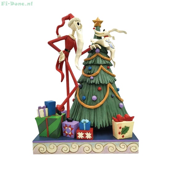 Nightmare Before Christmas- Santa Jack met Zero bij Kerstboom