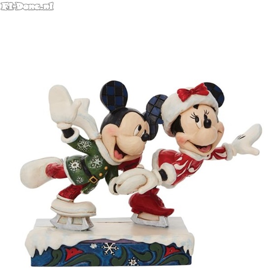 Mickey & Minnie aan het schaatsen