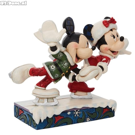 Mickey and Minnie Ice Skating Figurine - Click Image to Close