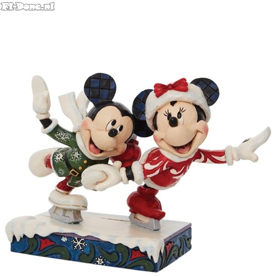 Mickey & Minnie aan het schaatsen