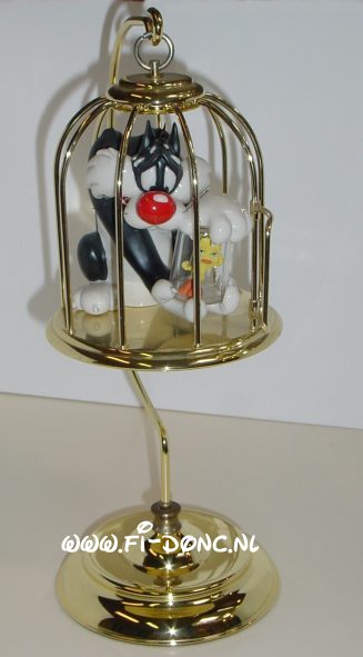 Tweety and Sylvester in cage