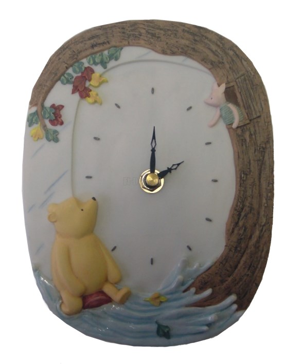 Pooh clock Rainy Day - Click Image to Close