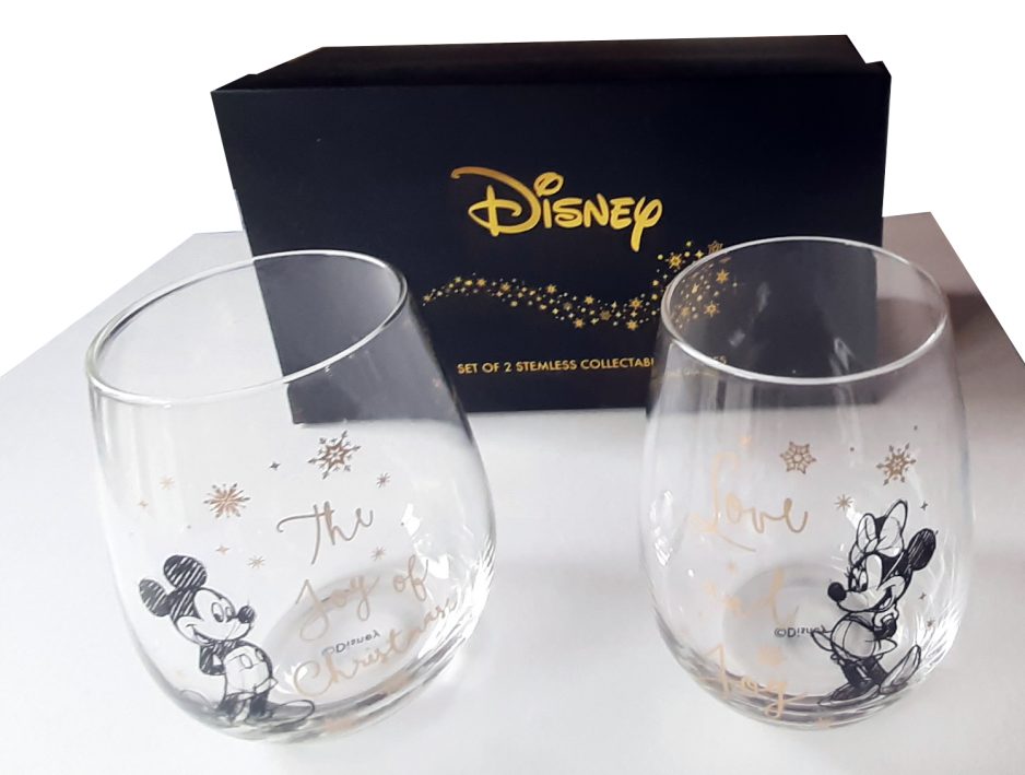 Mickey & Minnie collectable glass set