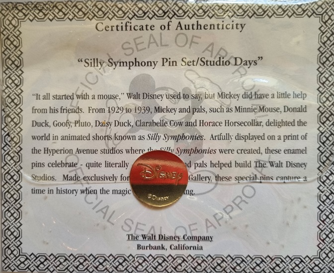 Silly Symphonies Pin Set Studio Days