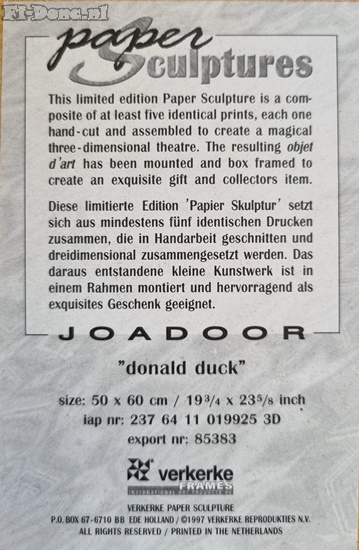 Donald Duck Paper Art - Klik op de afbeelding om het venster te sluiten