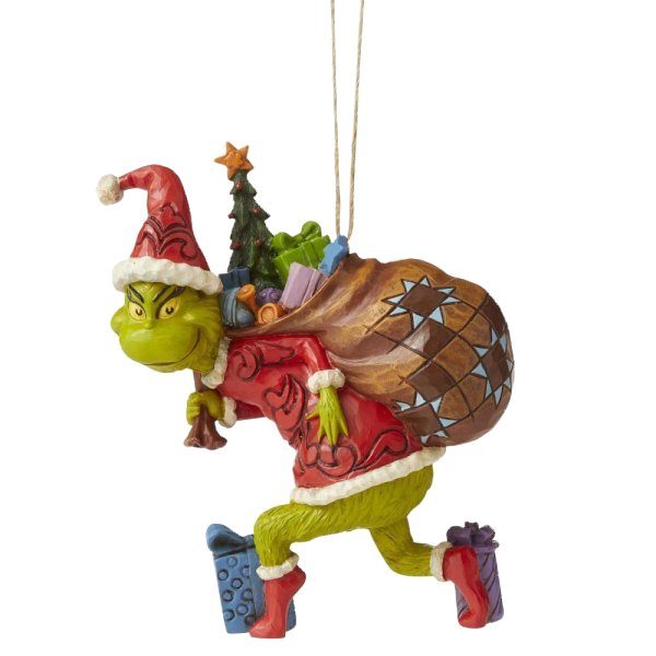 Grinch Tiptoeing hanging ornament