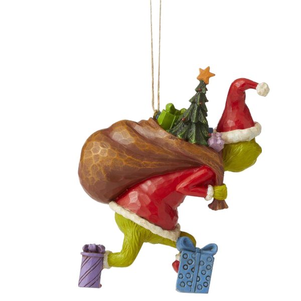 Grinch Tiptoeing hanging ornament