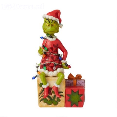 Grinch With String Of Lights - Click Image to Close