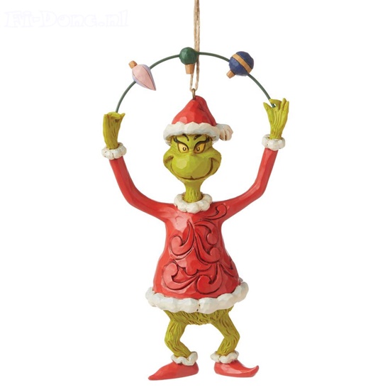 Grinch Juggling Ornaments Hanging Ornament