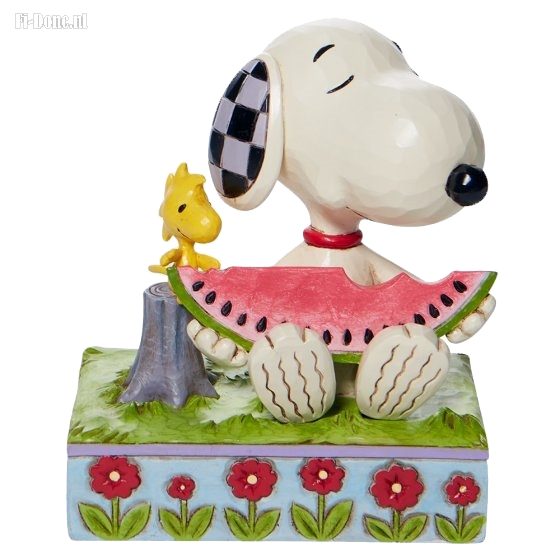 Snoopy en Woodstock eten Watermeloen