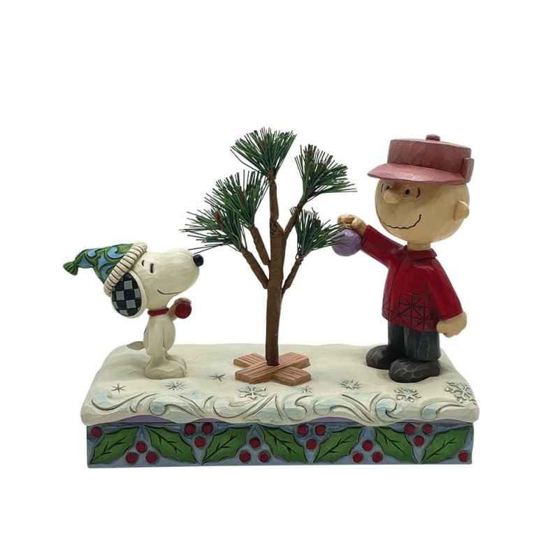 Snoopy & Charlie Brown bij kerstboom