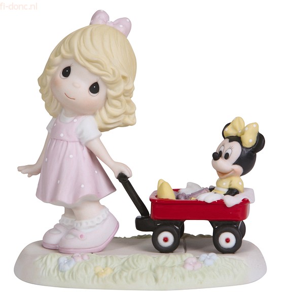 Girl Pulling Minnie In Wagon