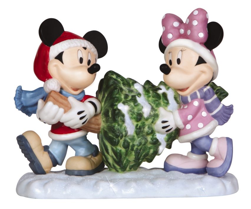 Mickey & Minnie With Christmas Tree - Click Image to Close