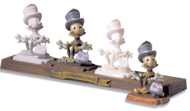 WDCC Pinocchio- Jiminy Cricket Progression (4 figurines) - Click Image to Close