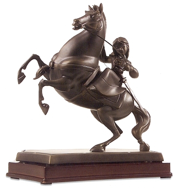 WDCC Mulan- Mulan on Khan 'Bronze' - Click Image to Close