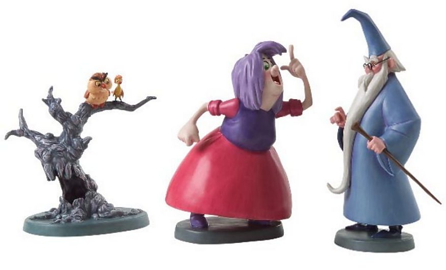 WDCC Sword in the Stone- Merlin, Mim, Wart & Archimedes