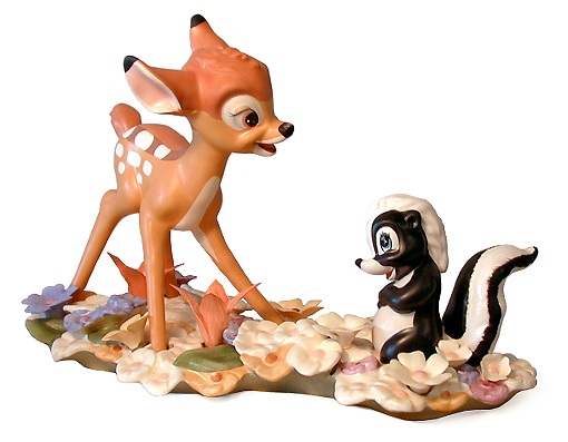 WDCC Bambi- Bambi & Flower - Click Image to Close