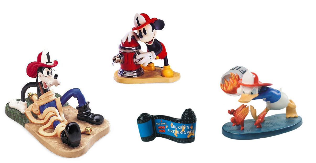 WDCC Mickey's Fire brigade- Set - Click Image to Close