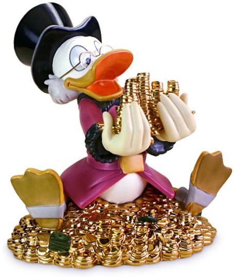 WDCC Scrooge McDuck- Money! Money! Money! - Click Image to Close