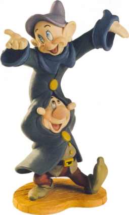 WDCC Snow White- Dopey on Sneezy - Click Image to Close