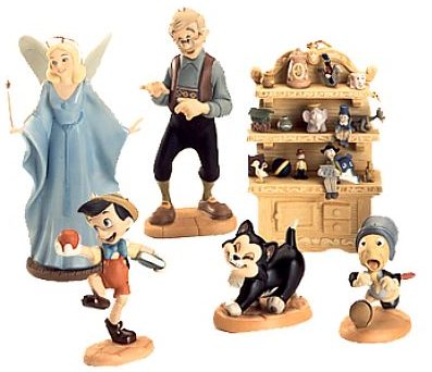 WDCC Pinocchio- Ornament Set - Click Image to Close